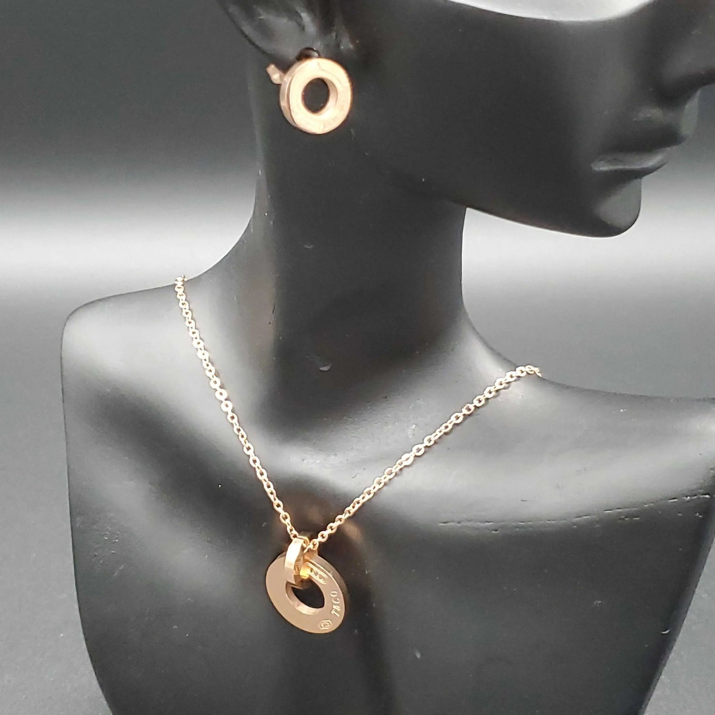 T*iffany Necklace & Earring Set | Stainless Steel Jewelry