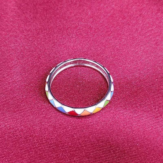 925 Sterling Silver Ring in Silver finish on a neutral background
