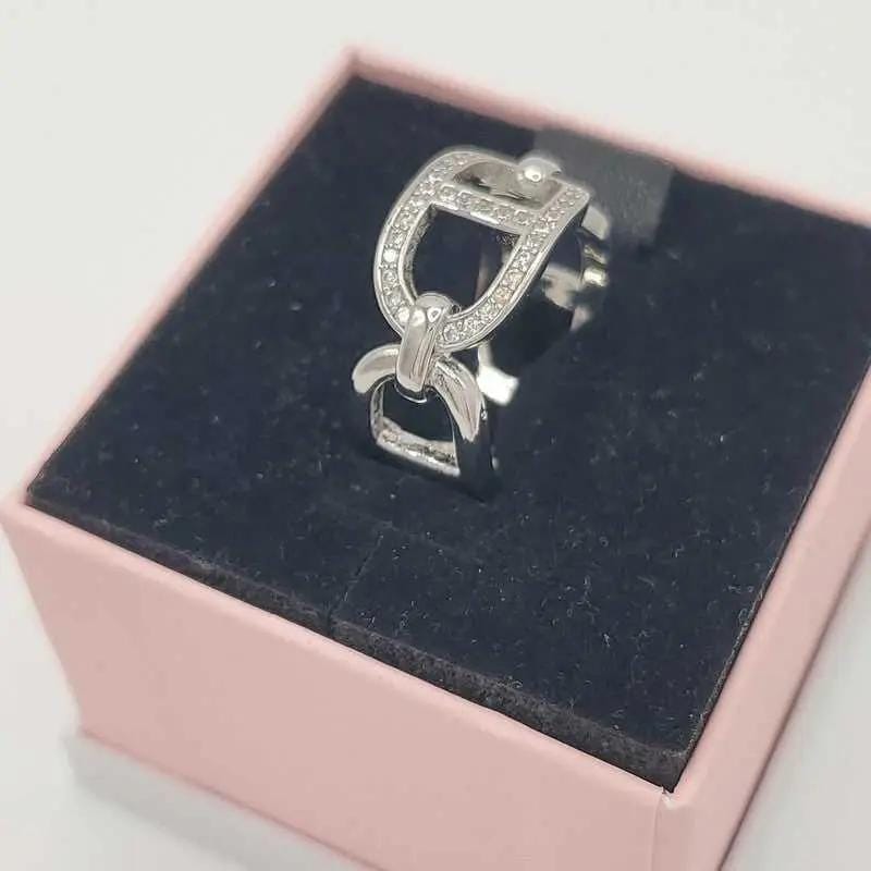Dazzling Parisian Ring in Gold finish, with cubic zirconia stone on accents