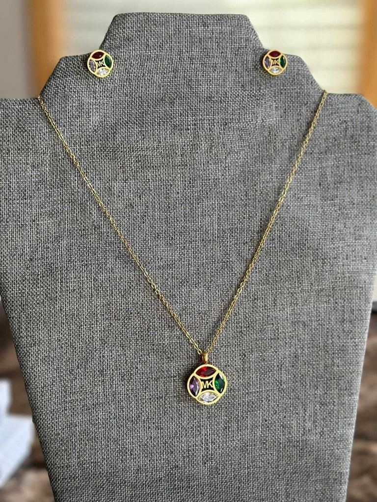 Signature Necklace & Earrings Set | 18K Gold Plated Siwar Gallery