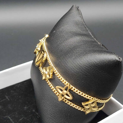 L*V double chain Bracelet