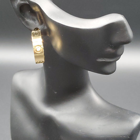 Stainless Steel C*artier Earrings