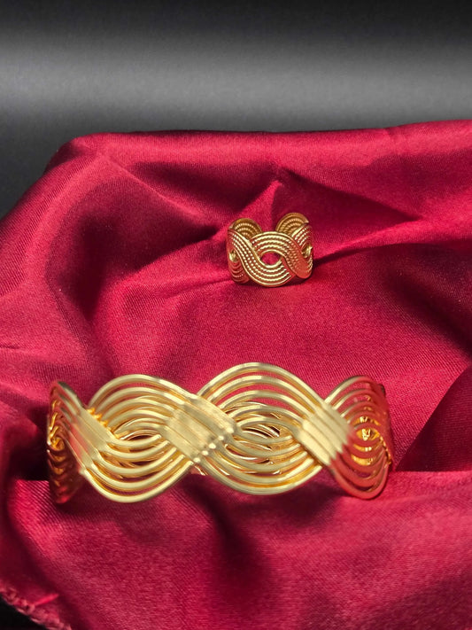 Braid cuff Bangle