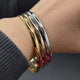 Chic Plain Triplets Bangle | 18K Gold Plated