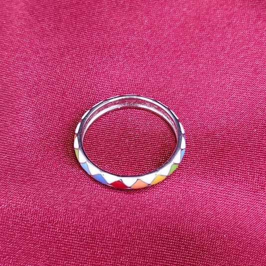 925 Sterling Silver Ring in Silver finish on a neutral background