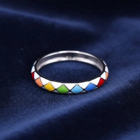 925 Sterling Silver Ring in Silver finish on a neutral background