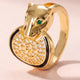 Panther Head Statement Ring