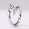 Nail Screw-Head Band Ring