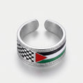 Palestine Flag Band Ring