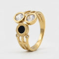 Triple Disc Statement Ring
