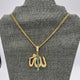 Allah Calligraphy Pendant Necklace | 21K Gold Plated