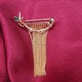 Bold Bamboo Branch Brooch