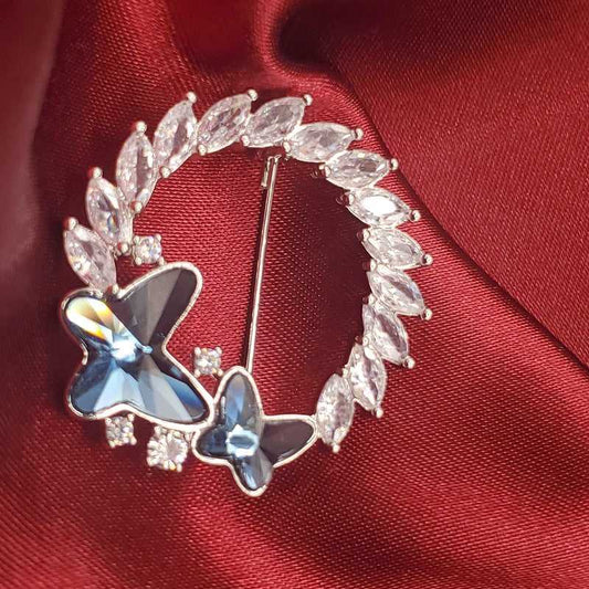 Blue Butterfly Brooch