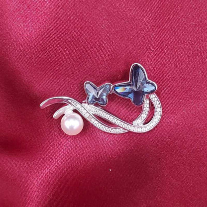 Blue Butterfly Brooch