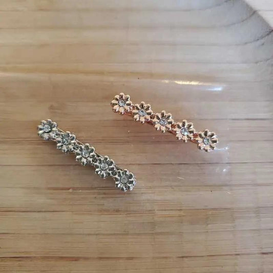 Chic Sunflower Charms in Gold and Silver finish, with cubic zirconia stone on stones