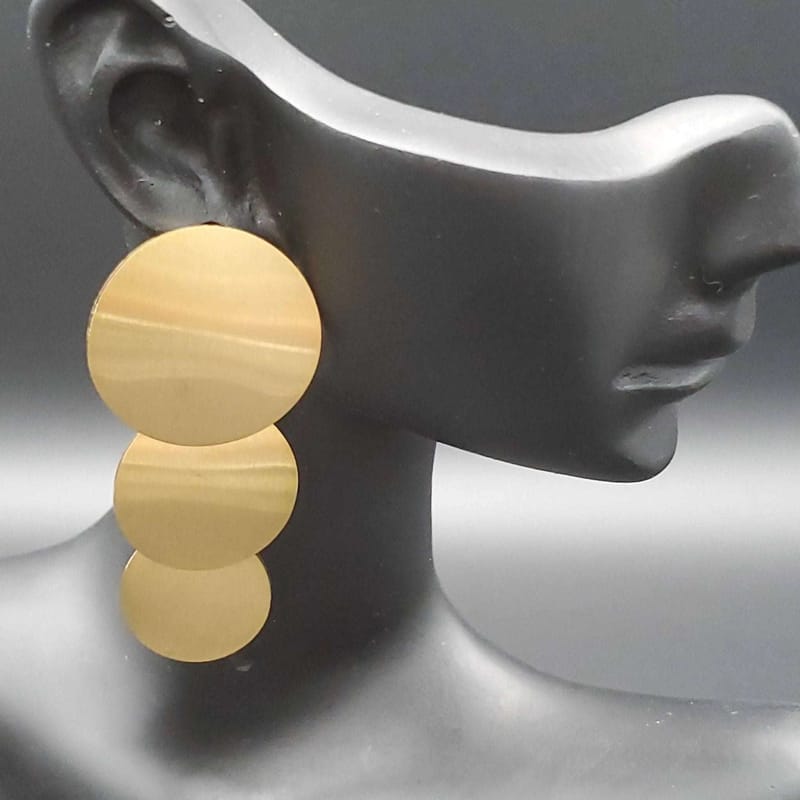 Chic Circular Earrings | 18K Gold Plated Siwar Gallery