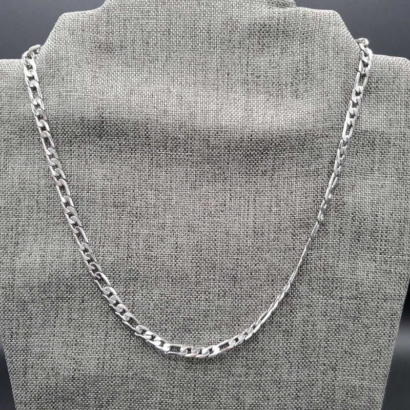 Classic Necklace in Silver finish on a gray fabric bust