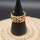 Elegant Colorful Design Ring | 18K Gold Plated