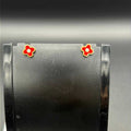 Clover Red Enamel Studs