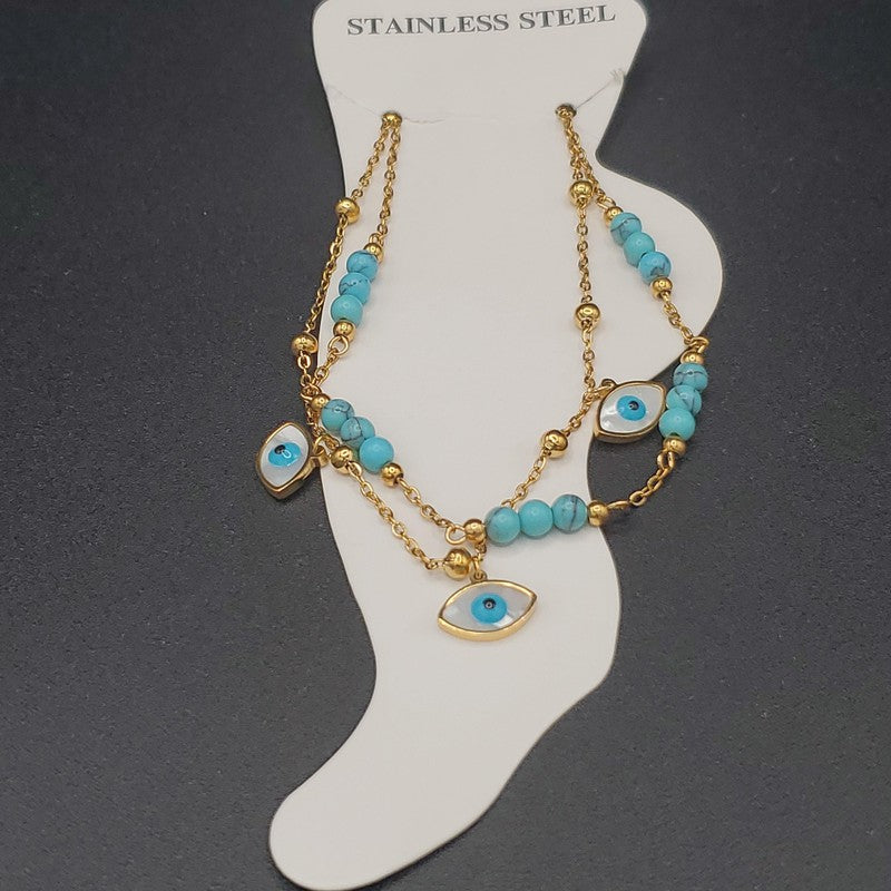 Evil Eye Anklet - Siwar Gallery