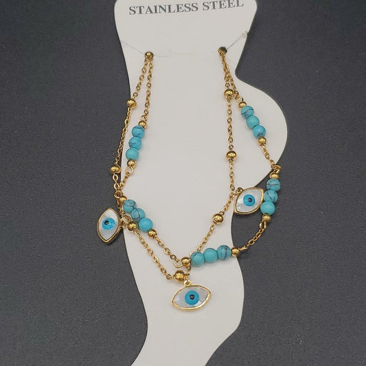 Evil Eye Anklet - Siwar Gallery