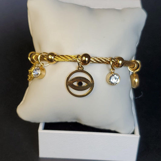 Evil eye Bangle - Siwar Gallery