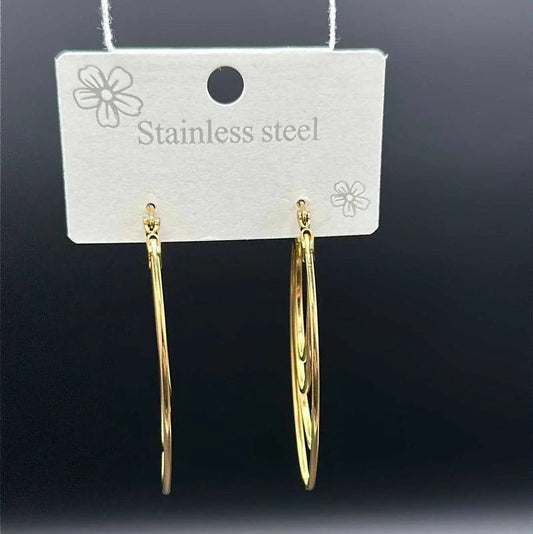 Exquisite Oval Earrings | 18K Gold Plated Siwar Gallery