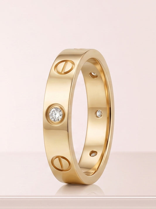 Screw Band Ring | 18K Gold Plated