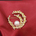 Delicate Gold-plated Wheat Brooch