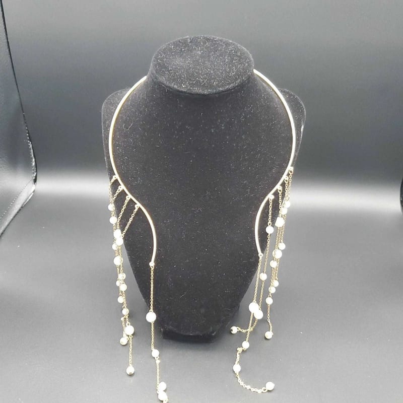 Graceful Golden Necklace | 18K Gold Plated Siwar Gallery