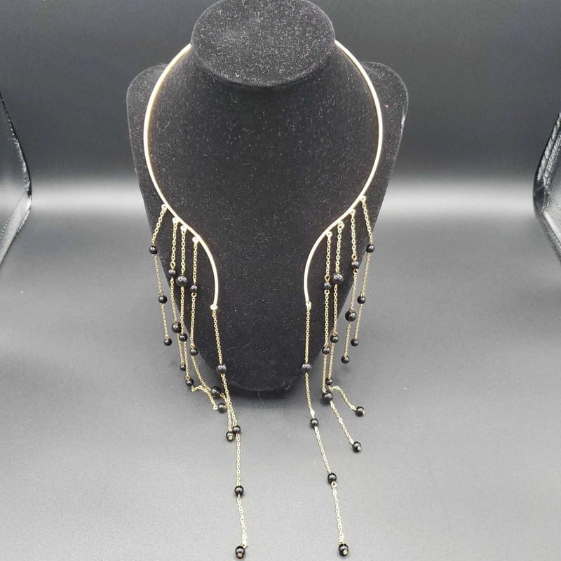 Graceful Golden Necklace | 18K Gold Plated Siwar Gallery