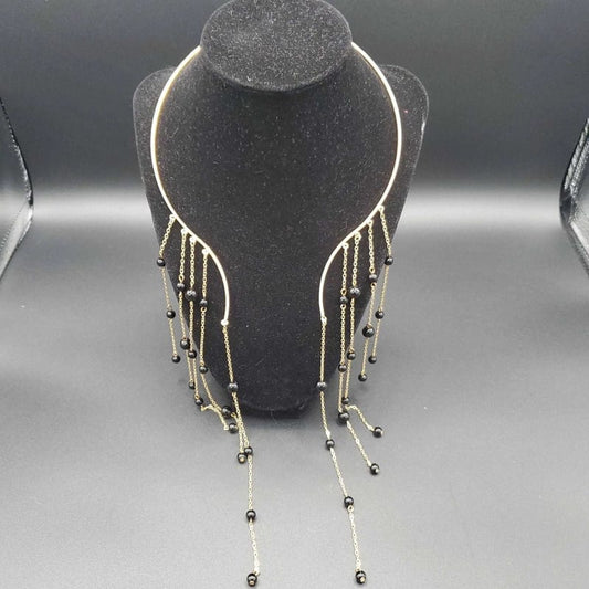 Graceful Golden Necklace | 18K Gold Plated Siwar Gallery