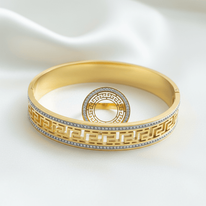 Greek Key Bangle set