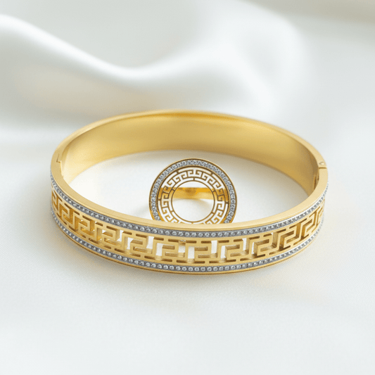 Greek Key Bangle set
