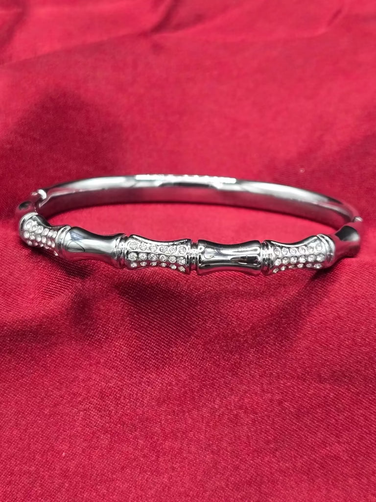 Layered Bamboo Stone Bangle | 18K Gold Plated Siwar Gallery