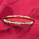 Layered Bamboo Stone Bangle | 18K Gold Plated