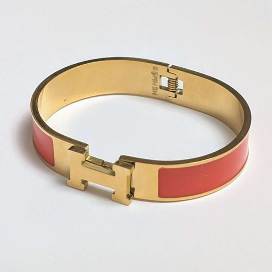 Layered H-Signature Bangle | 18K Gold Plated Siwar Gallery