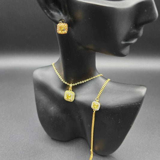 Layered Minimalist Square Set | 18K Gold Plated Siwar Gallery