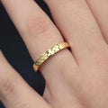 Brick-Link Texture Band Ring