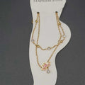 Layered Lotus Flower Anklet