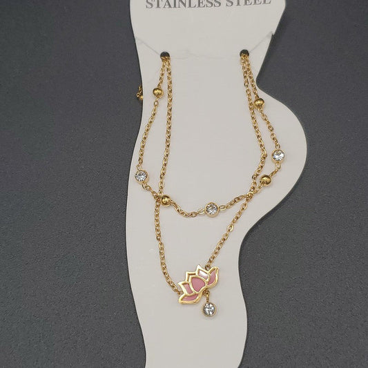 Lotus Flower Anklet - Siwar Gallery