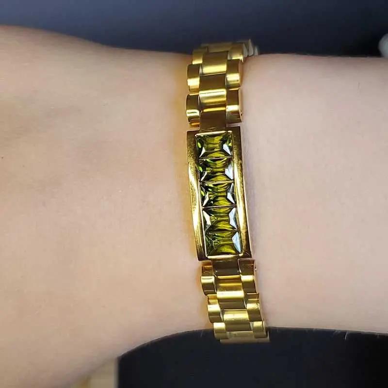 Luxury Bracelet in Gold finish on a neutral background
