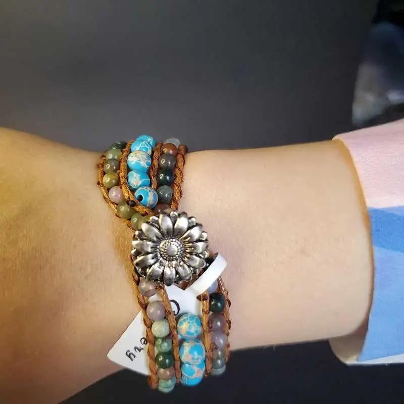 Modern Beads Bracelet in Silver finish on clasp