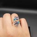 Pharaonic Double Lotus Ring