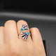Modern Lotus Flower Ring | 925 Sterling Silver