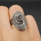 Modern Whirlpool Ring | 925 Sterling Silver