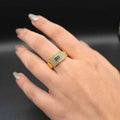 Link Pavé Statement Ring