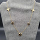 Monogram Flower Pendant Necklace | 18K Gold Plated