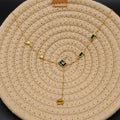 Necklace with Green Stones