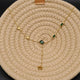 Necklace with Green Stones | 18K Gold Plated